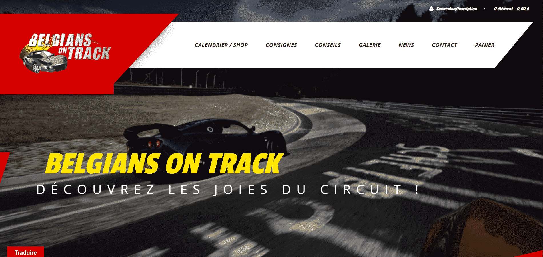 Illustration du site web créé pour ASBL Belgians On Track